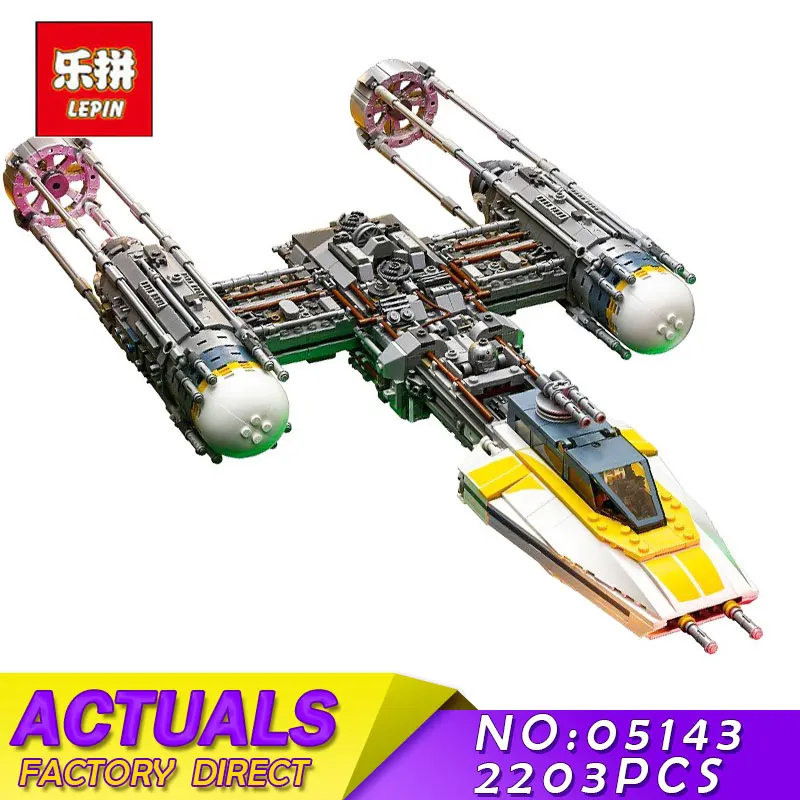 

2018 New Lepin 05143 2203Pcs Star Wars Figures UCS Y-Wing Fighter Model Building Kit Blocks Bricks Children Toy Compatible 75181