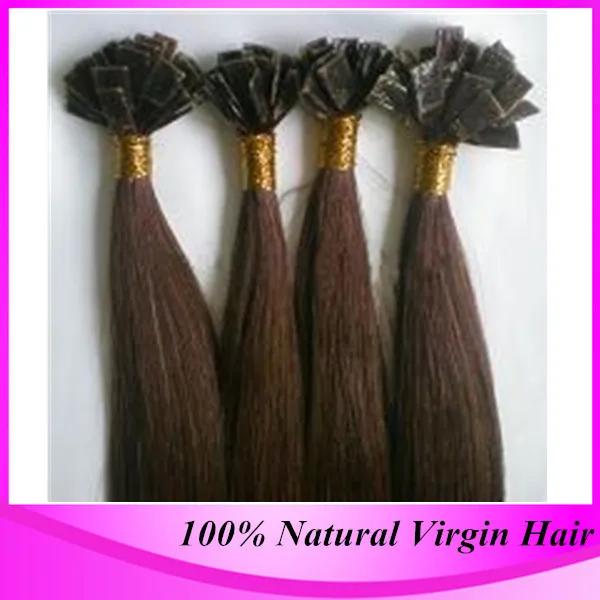 Fast Shipping Natural Remy Keratin Flat Tip Hair Extensions Capsule Pre