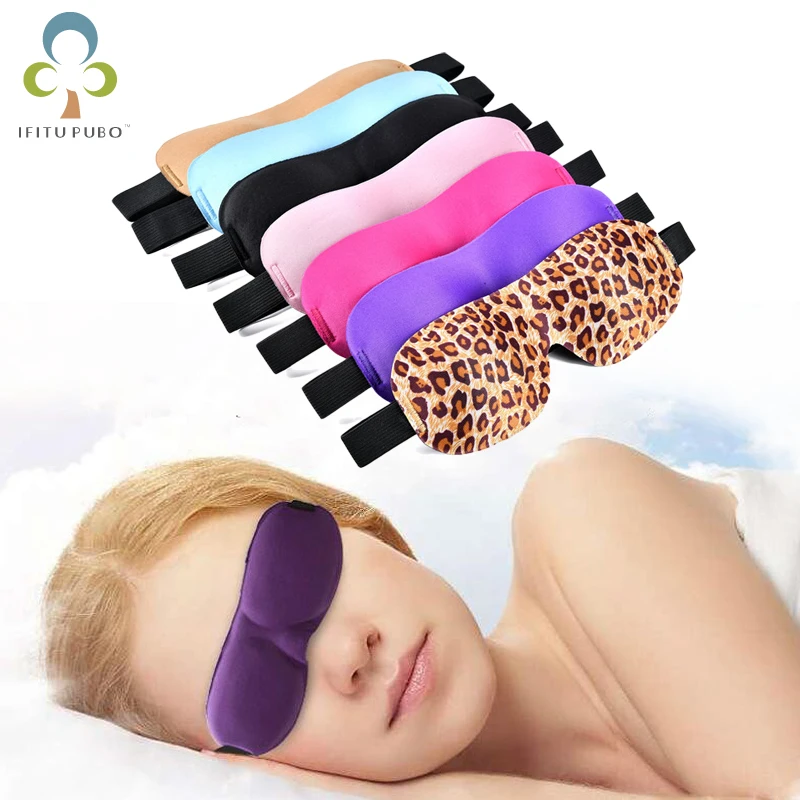 2PCS 3D Portable Sponge Eyeshade Sleeping Eye Mask Travel Sleep Aid Eye Mask Cover Eye Patch