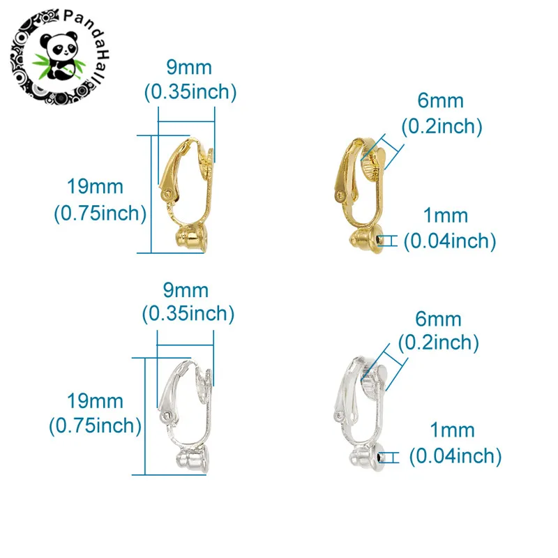 10 шт. латунные клипсы для сережек, компоненты конвертера, сделай сам, серьги для изготовления ювелирных изделий, аксессуары, без никеля, золотые и серебряные