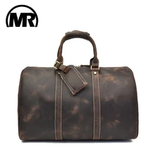 MARKROYAL Travel Bag Large Capacity For Men And Women Retro Bag First Layer Leather Travel Tote Large Weekend Bag Overnight retro first layer of leather cylinder travel bag large capacity retro crazy leather men bag leather zipper bag
