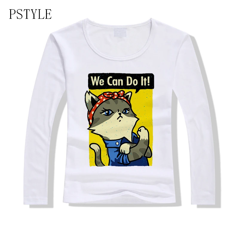 

Pstyle Custom Harajuku T-shirt for Women Femme Kawaii Unicorn Print T Shirt Spring Autumn Long Sleeve tshirt Brand Shirts Tops