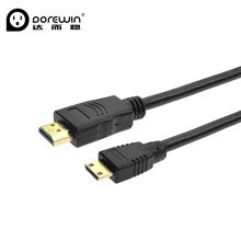 Dorewin Mini HDMI to HDMI Cable HDMI 1 4 Version 1080P 3D Gold Plated Jack adapter