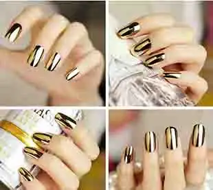 

Rocooart M8601 New hot Fashion Smooth Gold Foil Armour Nail Sticker Art Decoration Sticker Patch Wraps professional