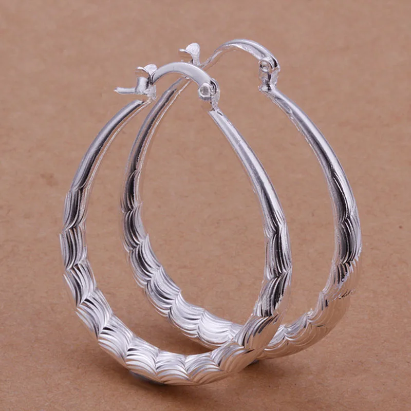 

2017 New Arrival Fashion Silver Earings Small Oval Rhombus Earrings For Women Freeshipping