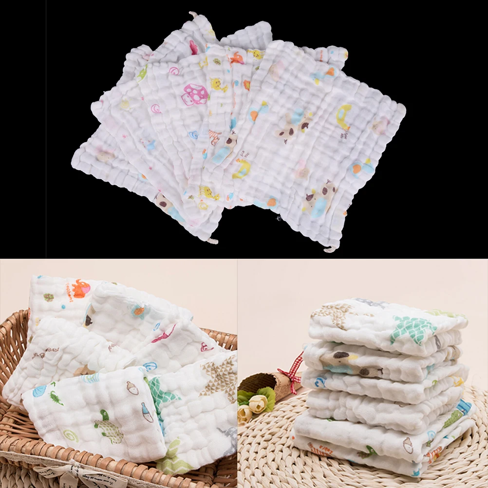 

1PC 6 layers Baby Cotton Gauze Muslin Face Towel Baby Towel Wash Cloth Handkerchiefs Infant Baby Feeding Saliva Towels