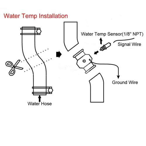 Dynoracing 60 мм автомобиль Температура воды Датчик 20-120 по Цельсию с температура воды Совместная Труба Сенсор адаптер 1/8NPT