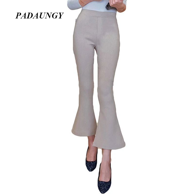 black ankle length trousers womens