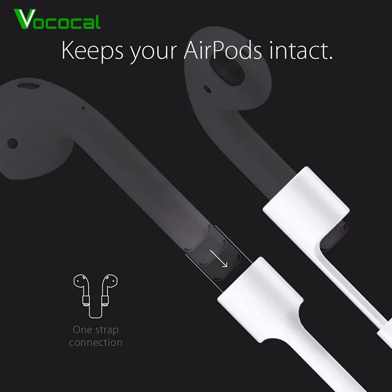 Vococal Anti Lost Silicone Strap Loop Cable Cord String for Apple