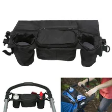 Universal Cup Holder Bag Stroller Organizer Bag Baby Carriage Pram Buggy Cart Hanging Bottle Bag Stroller Accessories Car Bag