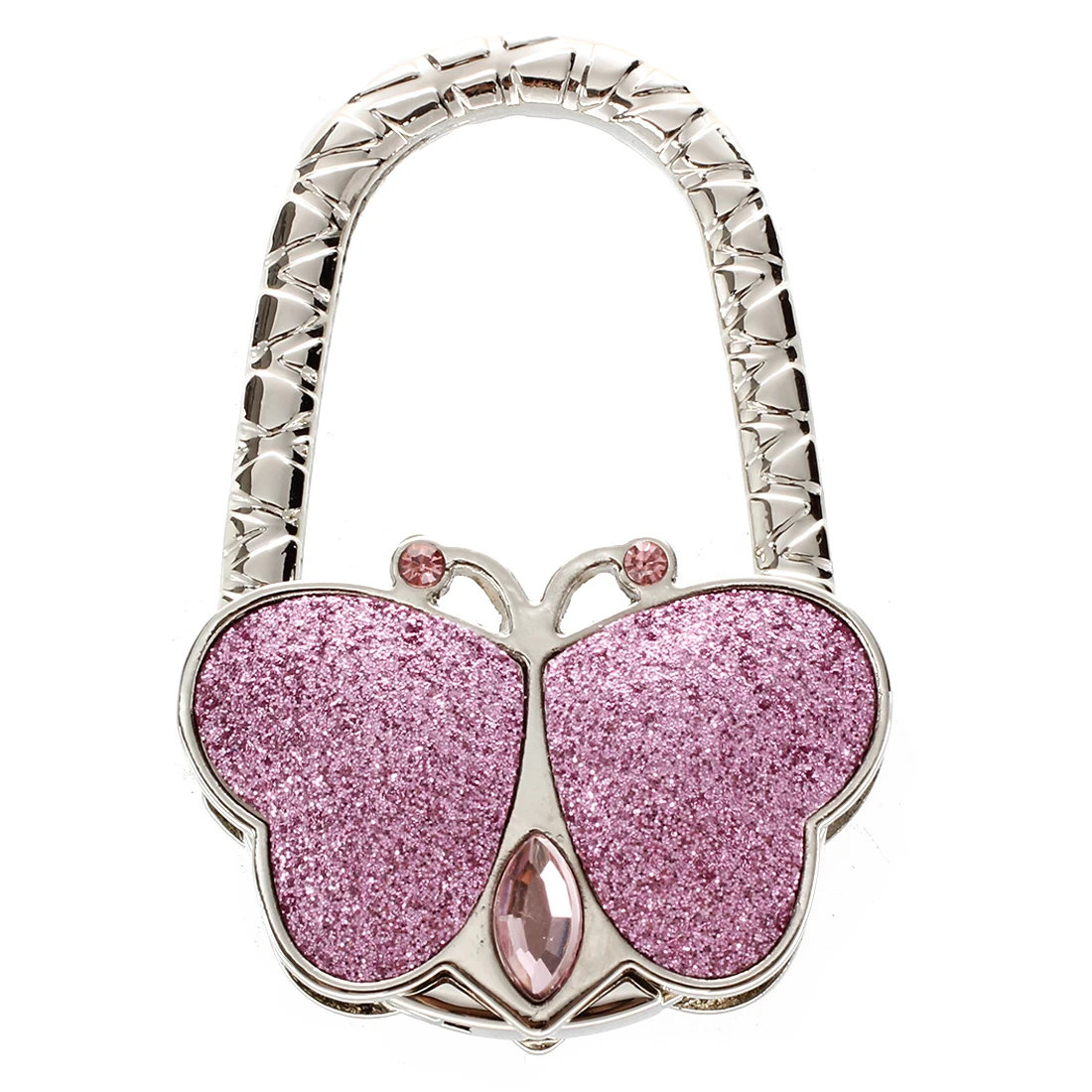 Bag Hook Bag Holder Foldable Handbag Hook Butterfly Shaped Pinkin