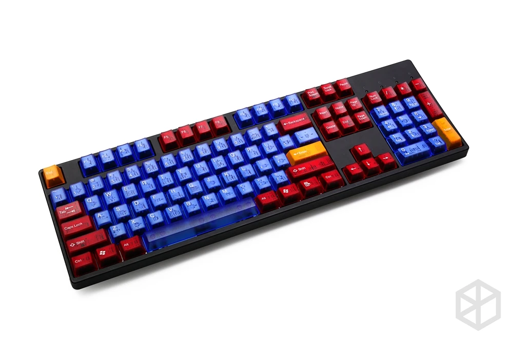 Taihao cubic abs с двумя шапками для игр механическая клавиатура синим желтым оранжевым