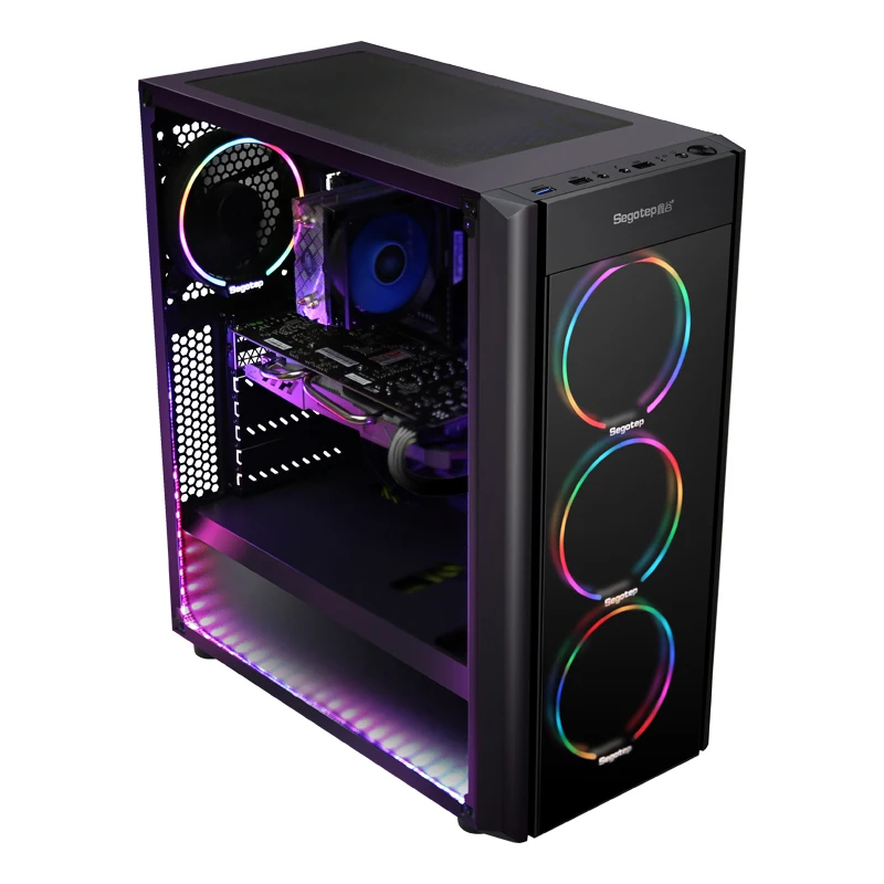  Getworth A2 AMD Ryzen7 2700 Gaming PC GTX1060 120 gb SSD 8 gb RAM Bunte 6 Fans Gaming Kühle Desktop