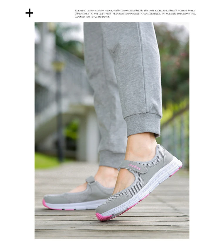 Breathable Mesh Women flats New Hook & Loop Moccasins mother shoes comfortable Casual summer women loafers shoes 2018 DBT1009 5