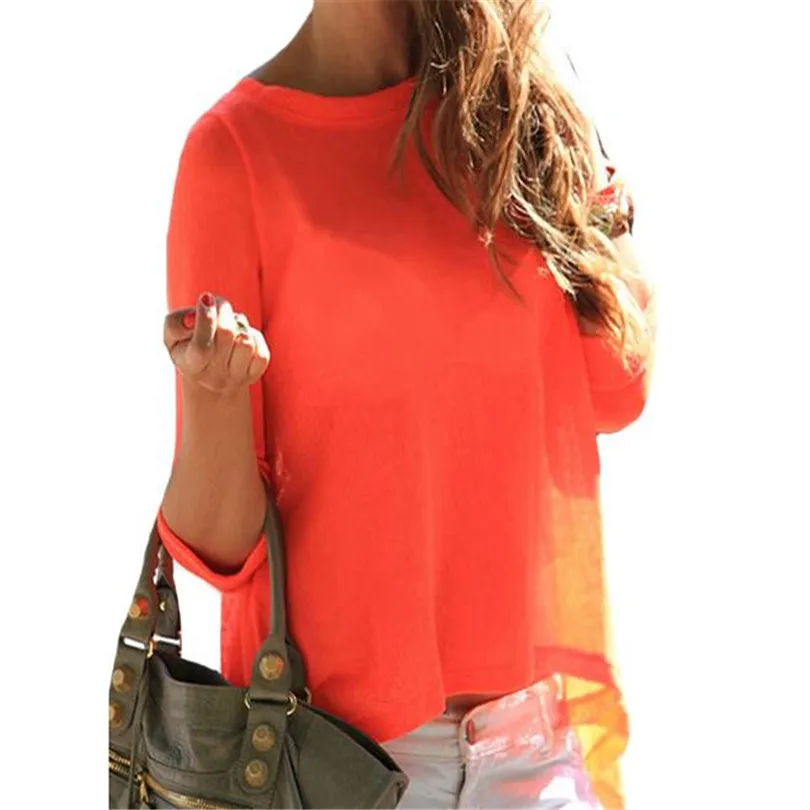 

YSDNCHI Chiffon Shirts Back Perspective Fashion Tops Summer Women Blouse Backless Split Blouse Round Neck Plsu SIze Shirt Blusas