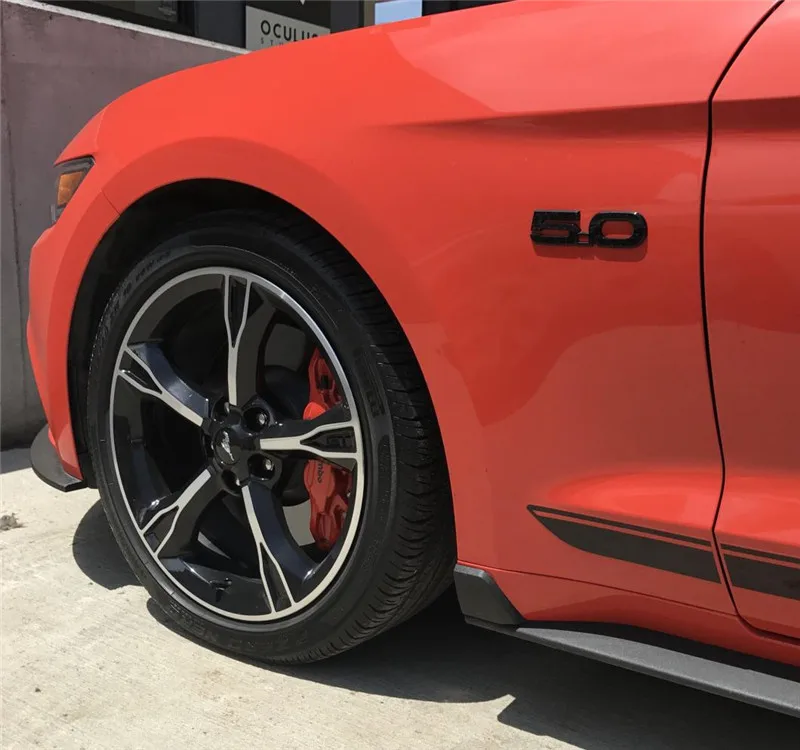 Для- Ford Mustangs GT EcoBoost и V6 матовый черный GT350 стиль рокер крылья боковая юбка спойлер Защита 1 пара