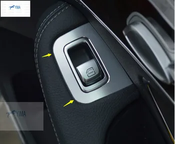 

Lapetus Car Styling Door Armrest Window Lift Button Frame Cover Trim For Mercedes-Benz GLC X253 GLC300 2016 2017 2018 2019 Metal