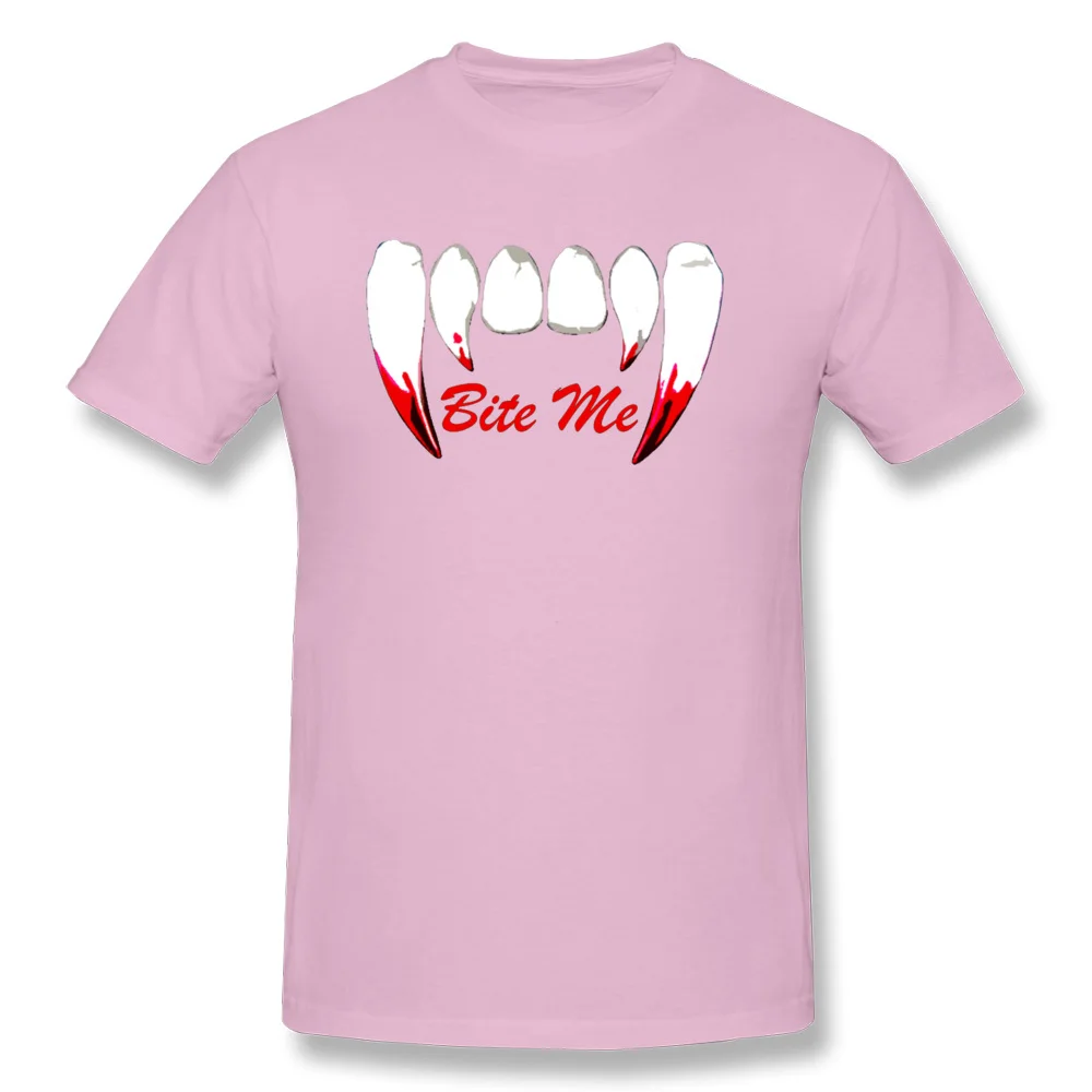 Cool Bite Me 15465 Men T-shirts Family Summer Short Sleeve O Neck 100% Cotton Fabric Tops & Tees Hip hop Tee Shirt Bite Me 15465 pink