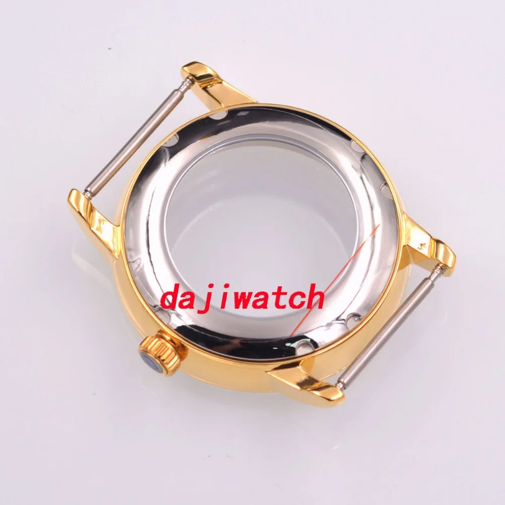 Бренд new41mm твердые стальные часы с сапфировым стеклом корпус 2824 2836 Miyota 8205 8215 движение золото