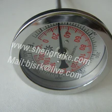 Промышленный биметаллический термометр с циферблатом, SS304, циферблат 2," быстрая, высокое качество