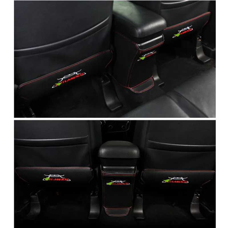 

Car armrest box Back row anti kicking pad holster Artificial Leather 4 color for MITSUBISHI outlander 2013-2018 Accessories Car-