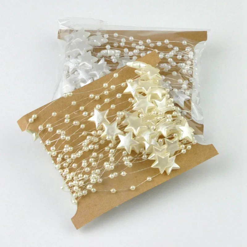 

5 Meters Line Artificial Star Pearls Beads Chain Garland Flowers DIY Wedding Party Home Decoration Products Supply