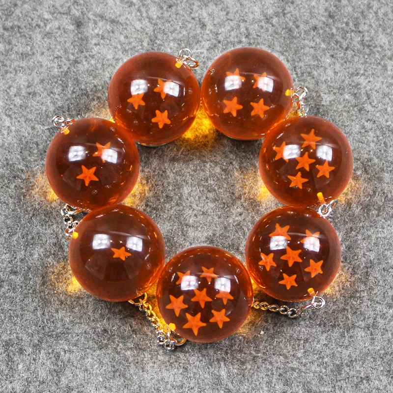 

3.5cm selectable Keychain Pendant Dragon Ball Z 7 Stars Crystal Balls Resin Figure Toys Great Gift for kids children