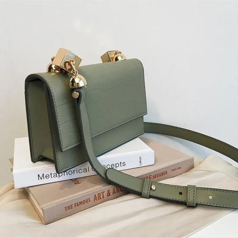 

Luxury Brief Stone Metal Handle Feminina Bags for 2019 Flap Women Crossbody Bag Female Shoulder Bag Bolsa Sac #1410