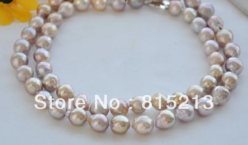 

ddh00794 Lavender 10-11mm round keshi reborn freshater pearl necklace 33inch 28% Discount