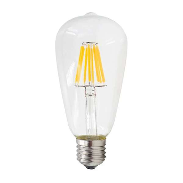 4 шт./лот светодиодный диммируемая лампа накаливания Эдисона ST64 8W 220V без мерцания теплый Цвет для бара Кофейня ресторан ретро освещение "сделай сам" - Испускаемый цвет: Warm White