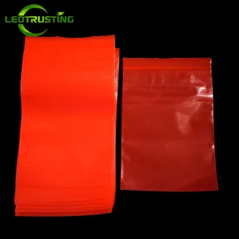 

Leotrusting Red Color Thick PE Plastic Zip Lock Bag Jewelry Snack Tea Powder Packaging Bag Eco-friendly Plastic Gift Zip Bag