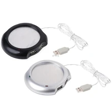 4 usb-хаб с электрическим питанием чашки Подогреватель Pad пластина для офиса и домашнего использования