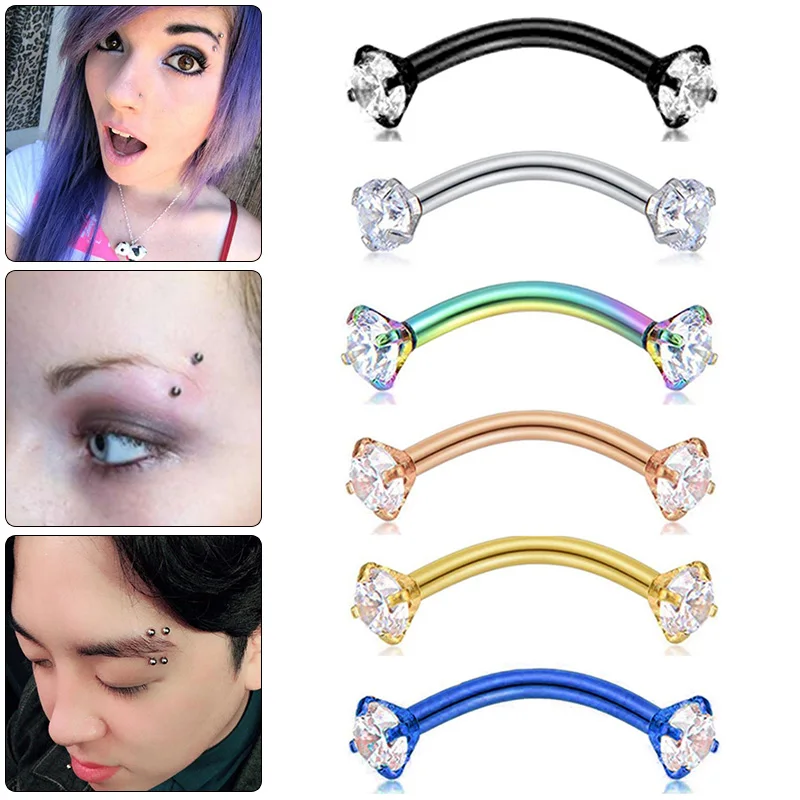Buy 1 Pair Body Piercing Jewelry Eyebrow Rings Hoop