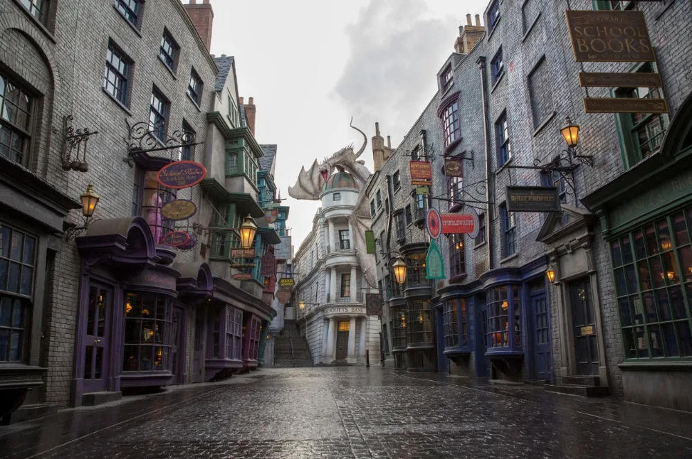 Гарри Поттер Diagon Alley Street счастливый день рождения мультфильм ребенок Фото Фон фотографии задний план качество винил