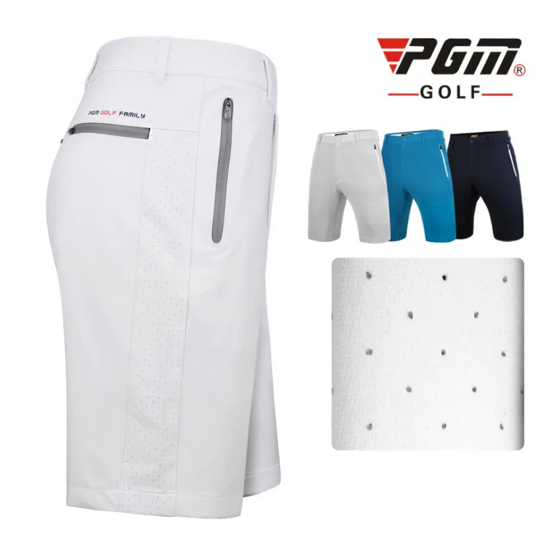PGM новые шорты для гольфа Мужские дышащие шорты с дырками мужские Красивые спортивные шорты эластичные качественные комфортные шорты с карманами на молнии