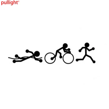 

Cartoon Triathlon Sticker Stylish Custom Reflective Vinyl Decorative Accessorie Car Sticker