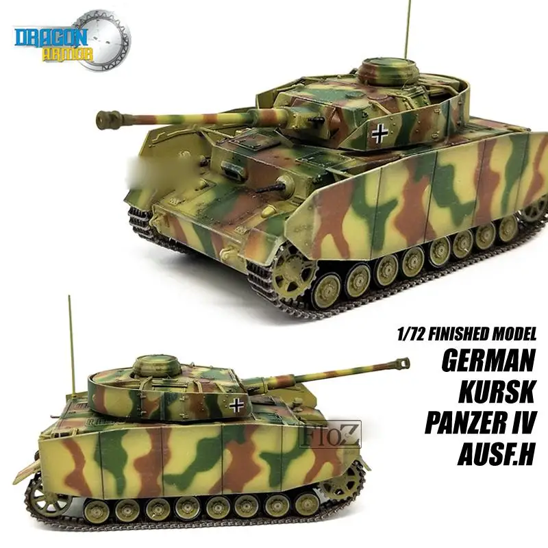 

DRAGON GERMAN KURSK PANZER IV AUSF.H 1/72 tank model finished non diecast