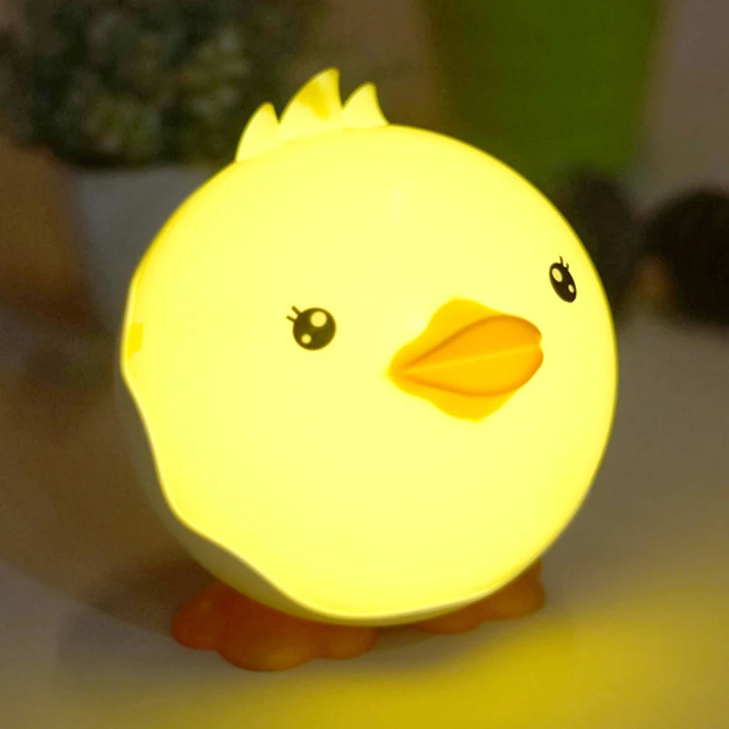 Ночной светильник для детской комнаты с изображением утки 4 цвета | Лампы и