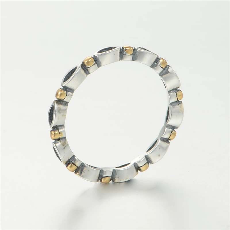 Engagement Wedding Jewelry rings for women 925 sterling silver ring with golden anillos fine jewelry wholesale Memnon RIP447 Fine Jewelry