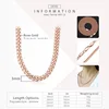 Davieslee Necklace for Women 585 Rose Gold Filled Bismark Hammered Womens Necklaces Chain Cuban Rombo 3/4/5mm 45-55cm GN453 ► Photo 3/6