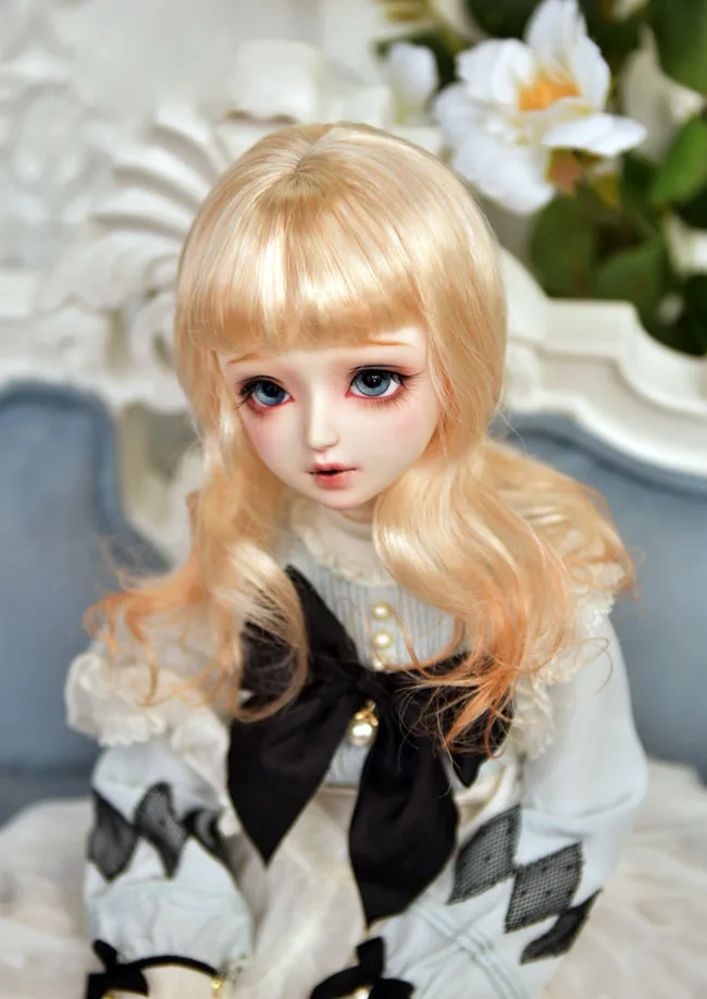 Кукла BJD парик Подходит для 1/3 1/4 1/6 MSD DD градиентный цвет супер мягкая нить стиль коса кукла с длинными волосами Аксессуары