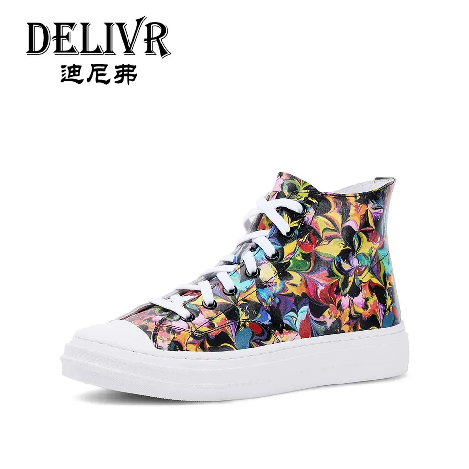 

Delivr Women Boots Leather Genuine Fashion Women'S Martins Boots Ladies Boots Ankle High Top Casual Female Boots Luxury 2019 New