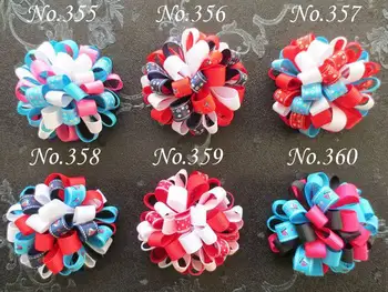 

30 BLESSING Good Girl C-Loopy Puffs Ribbon 2.5" Hair accessories Bow Alligator Clips