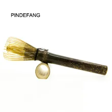 Ручной работы в стиле ретро-ручка Фиолетовый Бамбук матча взбейте натуральный фиолетовый, Черный Bamboo Зелёный чай Chasen Японский Чай церемонии Инструменты