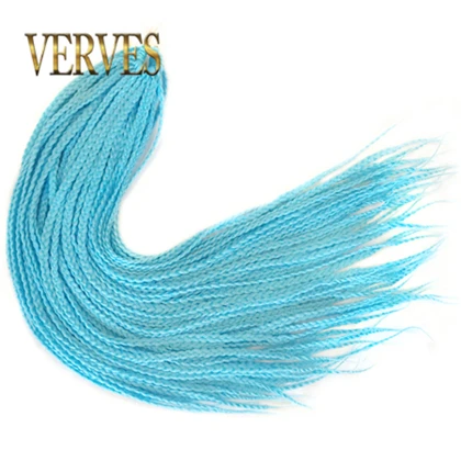 VERVES box плетеные косы 24 дюйма 22 Корни/упаковка серый Омбре синтетическое плетение волос тепловое волокно оптом вязанная коса - Цвет: #144