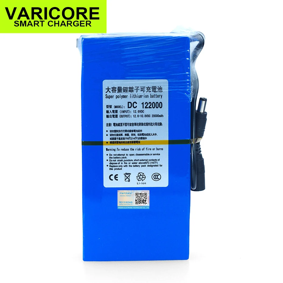 VariCore Универсальный перезаряжаемый 12 В/11,1 В литий-ионный аккумулятор, емкость 20000 мАч 15000 мАч 9800 мАч 8000 мАч 4800 мАч, 12,6 в аккумулятор