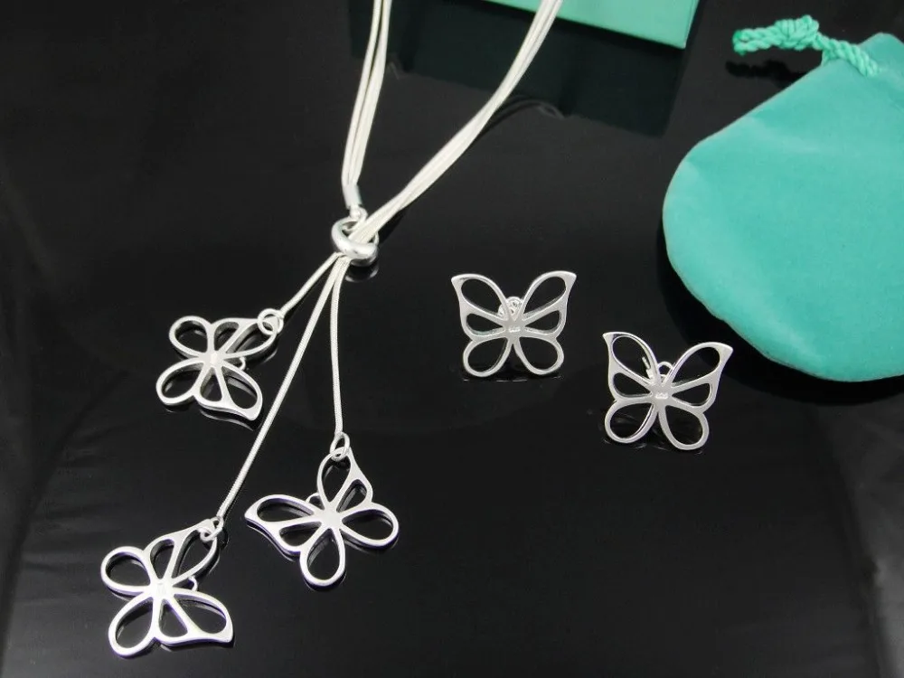 

Free Shipping Wholesale Fashion Jewelry Set,925 Sterling silver Necklace and Bracelet/Earrings Set . Nice Jewelry. Good0S010