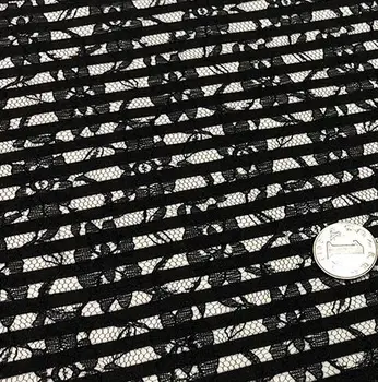 

Elastic Double Layer Composite Lace Stripe Knitted fabric dress patch wedding diy textiles tweed fabric telas por metro A534