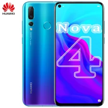 Смартфон huawei Nova 4, 6,4 дюймов, kirin 970, четыре ядра, Android 9,0, отпечаток пальца, ID, камера AI, батарея 3750 мАч