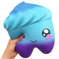 Squeeze Toy мягкие и милые Galaxy Jumbo зуб Squishes игрушка Smooshy мясистый гигантский мягкий медленный рост Забавный подарок модель игрушки Действие